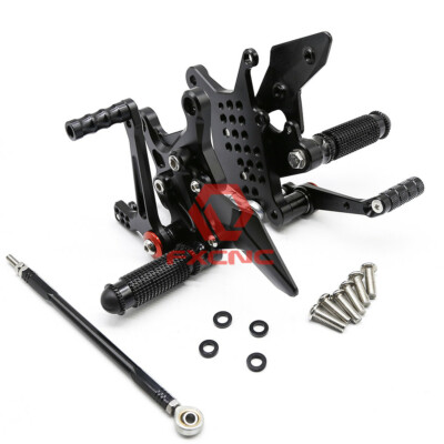 FXCNC CNC Front Adjust Footpeg Foot Rest Rearset Mount For ZX25R 2020-2021 Black