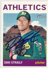Dan Straily Oakland Athletics Autographed Signed 2013 Topps Heritage Card #307