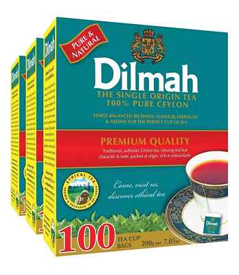 Dilmah Premium 100% reiner Ceylon Tee 100 Beutel kostenloser Versand weltweit
