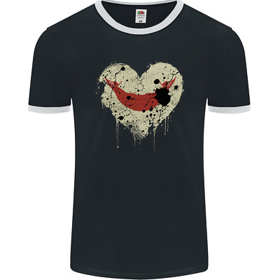 Love Flag Osterinsel Fußball Herren Ringer T-Shirt FotL