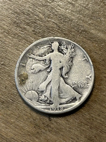 1918D Walking Liberty Half Dollar VG+
