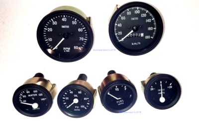 Kit Compteurs Smiths Réplique 52mm - Tachymètre, Compte-tours, Jauge Température/huile - Neuf