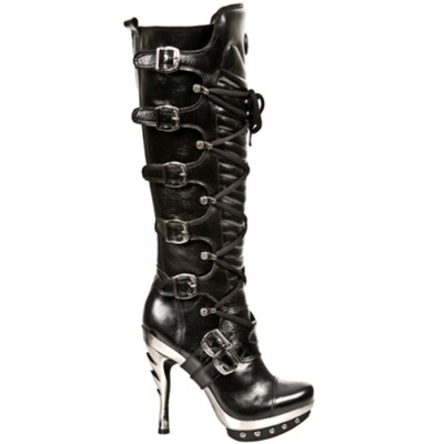 NEWROCK M.PUNK005 S1 Black EXCLUSIVE New Rock Punk Gothic Boots - Womens