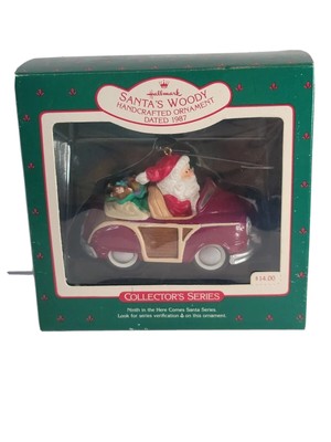 Vtg Hallmark Collector's Series Ornament Here Comes Santa #9 Santa's Woody 1987