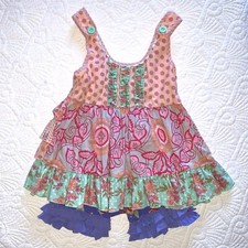 Matilda Jane Size 4 Floral Ruffle Top w/ Barnyard Shorties from Paint by Numbers