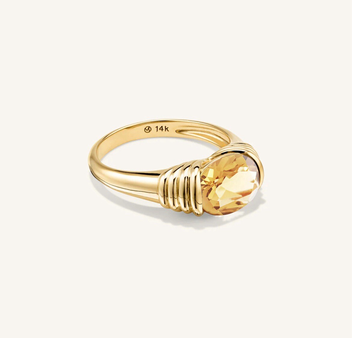 【MEJURI】Heirloom Ring 家宝のリング★ゴージャス 誕生石 Mejuri Heirloom Ring Honey Quartz | eBay