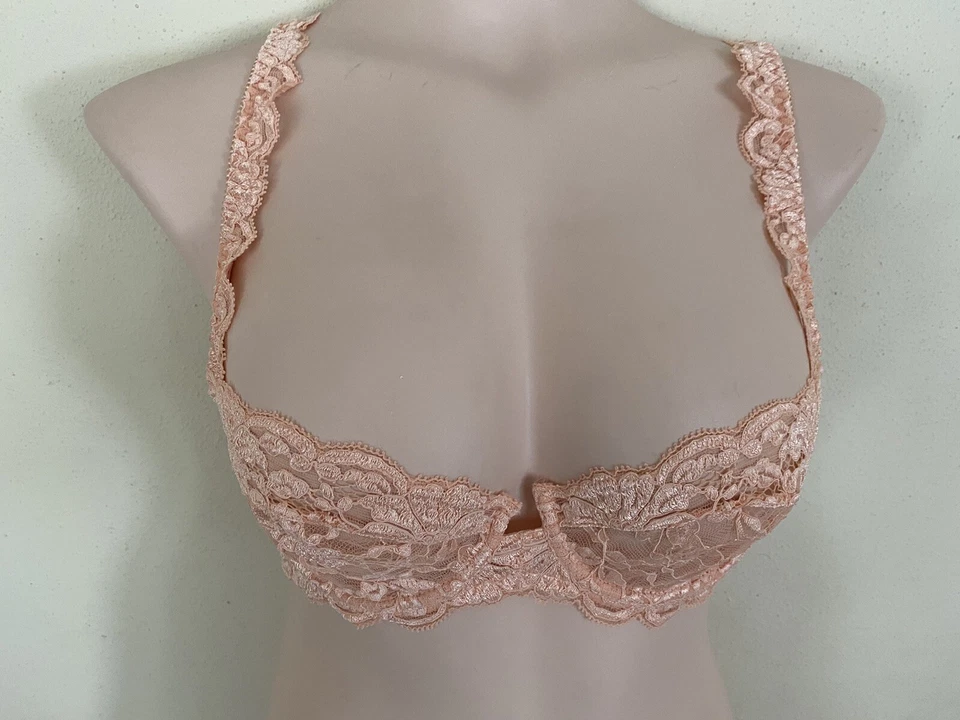 Sujetador La Perla 32A Coral, Encaje, Con Aros, Sin Acolchado Italia Talla 1 Foto 2 de 4