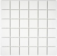 Keramikmosaik Weiß Fliesenspiegel Dusche KüChe Wc 14-0111-R10 | 10 Mosaikplatten