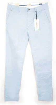 SCOTCH & SODA MOTT pantalon chino super slim fit stretch homme bleu pale 165927 - Photo 1/4