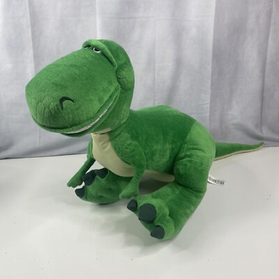 Disney Store Toy Story REX Soft Jumbo Plush 33x16 Green T-Rex