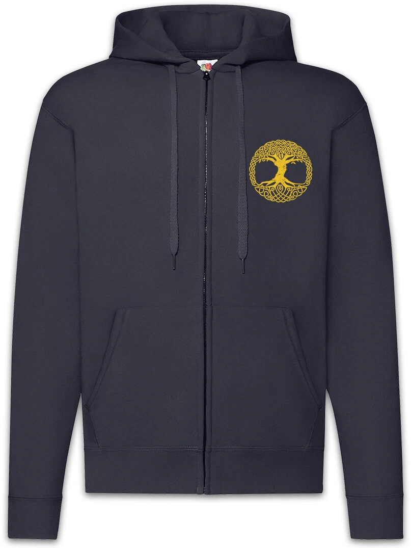 Yggdrasil Tree Logo IV Zipper Hoodie Arsen Celtic Irminsul Of Thor Life Odin