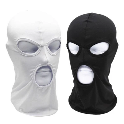 3 Holes Full Face Mask Open Mouth & Eyes Tactical Balaclava Hood for Men Women