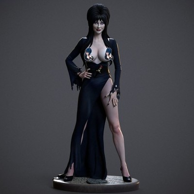 Elvira by Stepenov FAN ART 1:6 Statue Resin 3D Printed DIY Model Kit