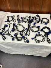 Lot of 20 VGA Male to VGA Male D-Sub Cables - Mix of 5-6 ft Length