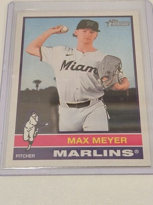 Max Meyer [Flip Stock] Marlins #144 2025 Topps Heritage SSP /5
