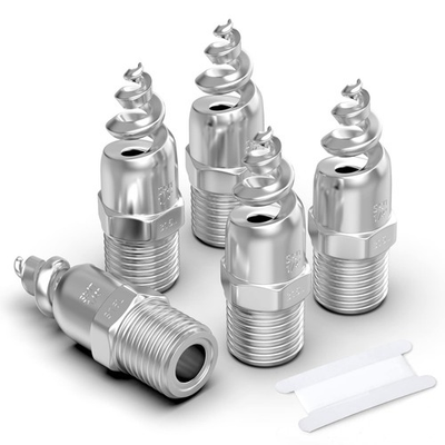 #ad 5 PCS Spiral Cone Atomization Nozzle 1 4 Male 316 Stainless Steel Sprayer $25.09