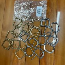 20 Pack Heel Bar Buckle Mixed Various Sizes Colors Belt Leather Crafter Assorted