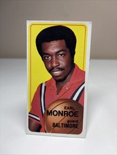EARL MONROE Card #20 - 1970 Vintage TOPPS BASKETBALL - HOF - Baltimore Bullets