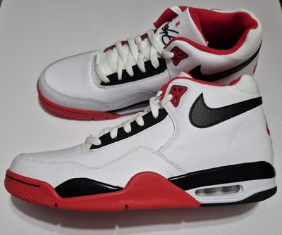 Nike Air Flight Legacy White Red Basketball Shoes BQ4212-100 Men's Sz 11