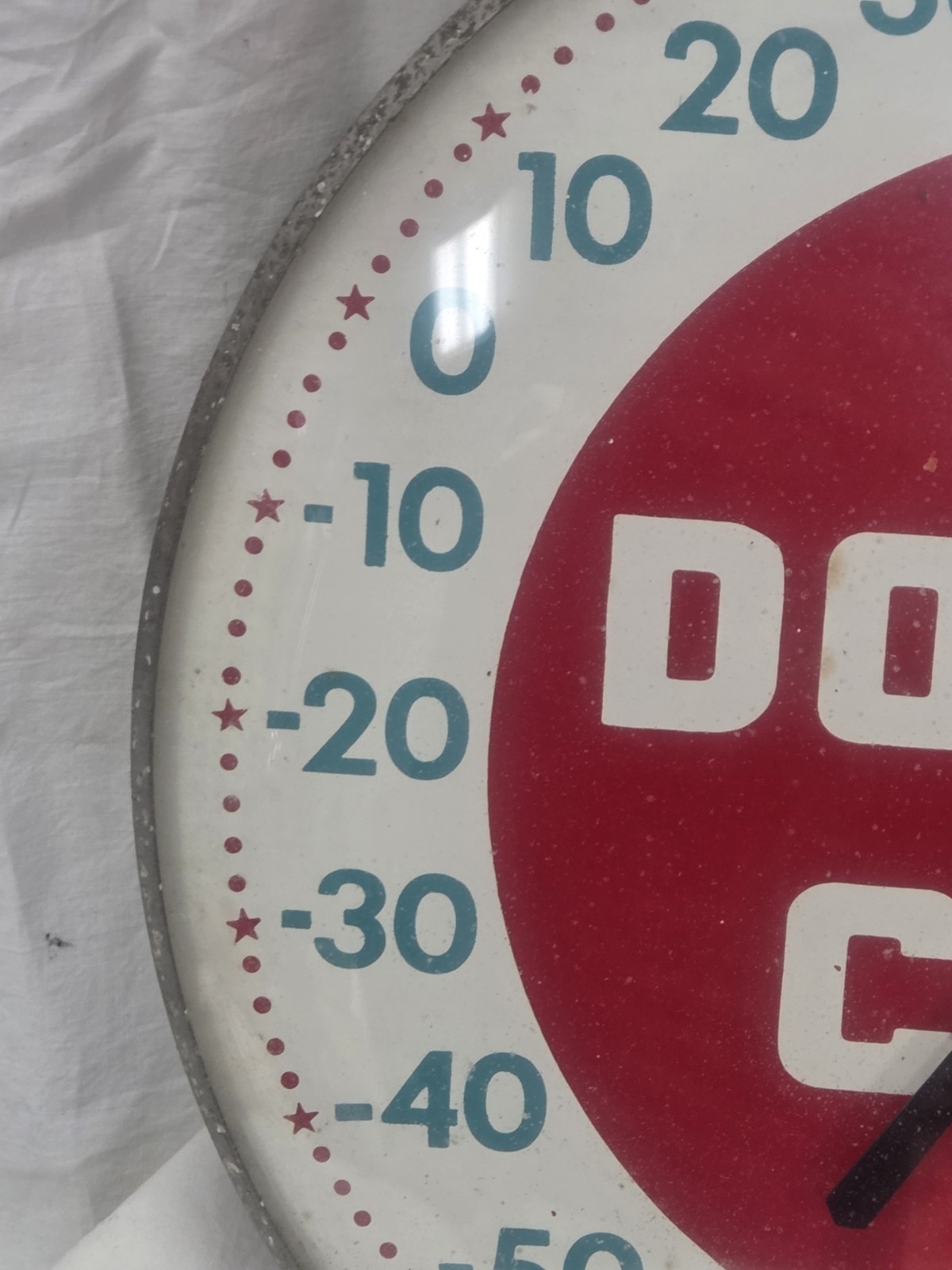 Vintage 1950s 12" Drink Double Cola Soda Advertising Glass Thermometer 495a USA