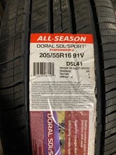1 New 205 55 16 Doral SDL-Sport All Season Tire