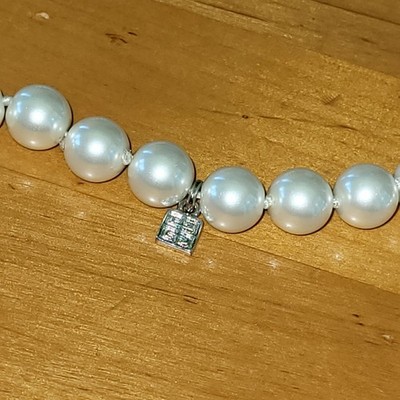 Vintage GIVENCHY 4G Faux Pearl Endless Necklace 50in 151g Long Sautoir