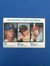 1973 Topps - High Number Mike Schmidt, Ron Cey, John Hilton #615 (RC). VG.