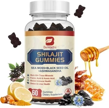 Dynamic Vitality Shilajit Gummies Pure 100% Himalayan Organic Resin Natural NEW