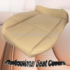For 2007-2014 GMC Sierra 1500 2500 Driver Bottom Seat Cover Leather cashmere Tan