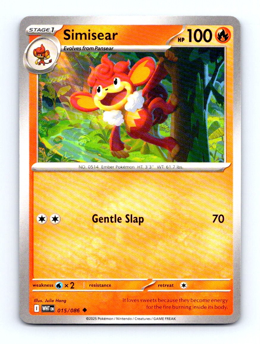 #15 2025 Pokemon White Flare * Simisear BASE