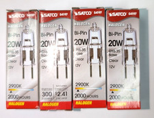 Satco S4197 20 Watt 300 Lumens T3 Halogen GY6.35 12 Volt Clear Light Bulb 4 pk