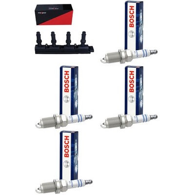 MAXGEAR ZÜNDSPULE + 4x BOSCH ZÜNDKERZEN passend für OPEL 1.2 1.4 CORSA ADAM etc.