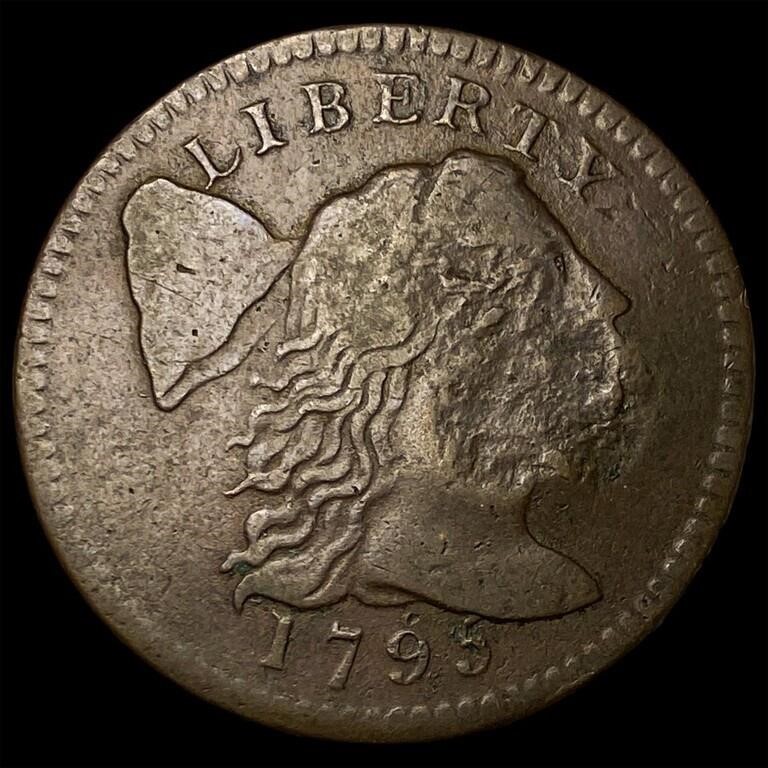 1795 Liberty Cap Large Cent Plain Edge ICG MS30. LOW SHIPPING!!