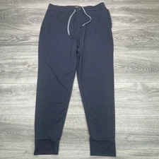 Onia Jogger Pants Mens Large Blue Performance Zip Pocket Drawstring Sweatpants