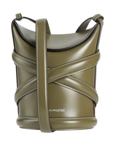 McQueen - Women - Leather Bucket bag - Military green