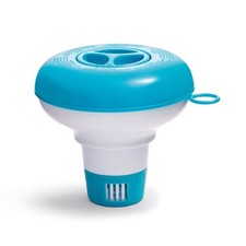 Backyard Pool Tablet Dispenser with Floating Design and Refill Lid