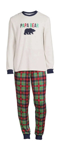 Dearfoams Papa Bear Family Pajamas PJ's Men's 2-PC Set - XL