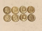 (8) 1946 1947 1949 1950 1952 1957 P D S Roosevelt .90 Dimes 90% Silver AU-NM Lot
