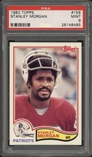 1982 Topps Stanley Morgan #156 PSA 9 Mint New England Patriots 