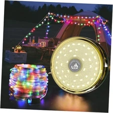 Camping String Lights, 4000mAh Rechargeable Tent Lights String with 13 