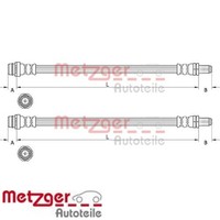 2X Bremsschlauch Metzger 4111641 2 BremsschläUche Rechts Links Vorne FüR Volvo