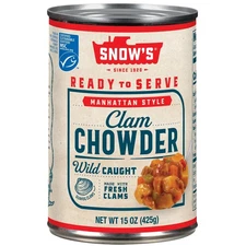 Snow's Manhattan Clam Chowder, 15 oz Can - 11g Protein per Serving  Ready  to...