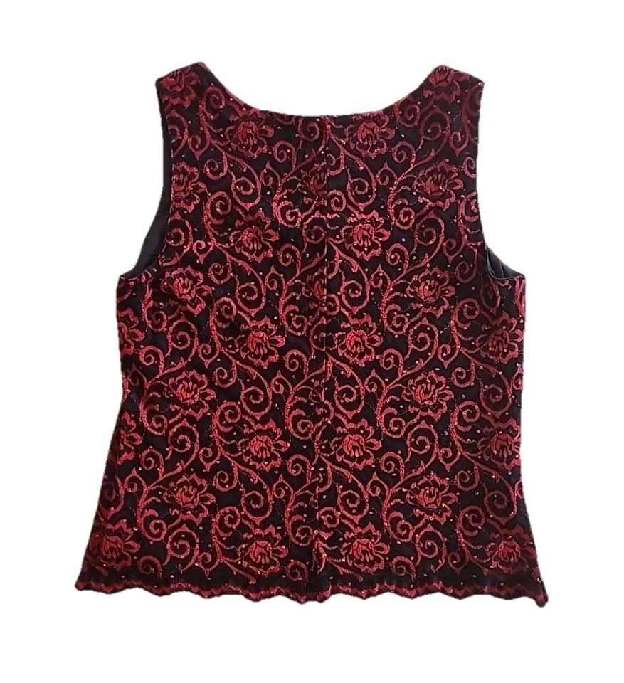 Vestido vintage celeiro cami regata tamanho G preto floral Y2K miçangas caprichoso fada grunge - Imagem 2 de 4