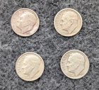 Junk Silver - Lot of 4 Roosevelt Dimes 90% Silver - Mixed Dates - fast shipping