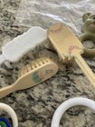 Vintage Baby Plastic Rattles, Brushes And A Musical Spoon (not Working) — photo 2