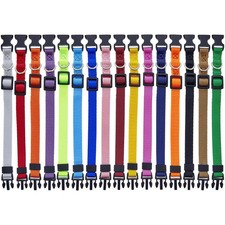16 Pack Puppy Collars for Litter - Adjustable Breakaway ID Collar for Puppy L...