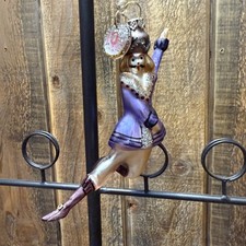 POTTERY BARN 12 DAYS OF CHRISTMAS MERCURY ORNAMENT LEAPING LORD 10 DISCONTINUED