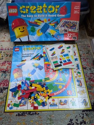 Vintage LEGO Creator The Race To Build It Board Game 1999 Missing One  Lego 🧱