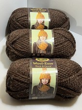Lion Brand Wool-Ease Thick And Quick Yarn Lot of 3 6oz ea Acrylic/Wool Blend 
