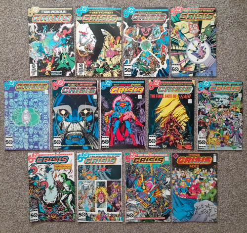 DC Comics Crisis On Infinite Earths #1-12 1986 plus The Official Crisis Index